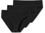 Schiesser Damen Slips 3Er Pack - Pantaloni Jazz, Cotone Essentials, Basic, Stretch Schwarz 40 (Gr. Large)