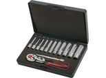 Ks Tools 1/4 Chrome+ Set Di Chiavi A Bussola, 13 Pezzi, 918.0613