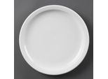Piatto Olympia In Whiteware Con Bordo Stretto 23Cm (12 Pezzi)