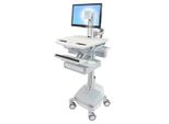 Carrello Ergotron Per Display Lcd/Apparecchiature Pc - Medicale - Alluminio, Acciaio Zincato, Plastica Di Alta Qualità - Grigio, Bianco, Alluminio Lucido - Dimensioni Dello Schermo: Fino A 61 Cm (Fino A 24 Pollici)