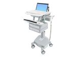 Ergotron Styleview - Carrello Multimediale - Alluminio - Grigio - Bianco - Alluminio - Plastica - Acciaio Zincato - Notebook - 10 Kg - 43,9 Cm (17,3 Pollici)