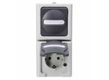 Kopp Blue Electric, Interruttore A Prova Di Umidità, Spegnimento/Scambiatore, Presa Di Corrente, Combinazione Verticale