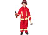 Costume Da Vigile Del Fuoco Tim Uniforme Rossa Per Bambini