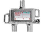 Axing Sve 20-01 Distributore Sat A 2 Vie 5-2400Mhz, Disaccoppiato Da Diodo Dc, Cavo Singolo.