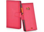 Cadorabo Cover Per Nokia Lumia 535 Cover Protettiva In Rosso Custodia Per Cellulare Cover Chiusura Magnetica