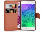 Cadorabo Custodia Per Samsung Galaxy Alpha Custodia Protettiva In Marrone Custodia Per Cellulare Cover Chiusura Magnetica