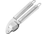Spremiaglio Fackelmann Ovalgriff, Pratico Aiuto In Cucina In Acciaio Inox, Taglia Aglio Con Impugnatura Ergonomica (Colore: Argento)