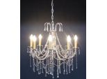 Casa Padrino Lampadario Barocco In Cristallo 8 Fiamme Argento - Luce A Sospensione Lampadario A Sospensione Lampada Da Soffitto