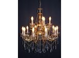 Casa Padrino Lampadario Barocco In Cristallo A 15 Fiamme Oro Modk5 - Luce A Sospensione Lampadario A Sospensione Lampada A Soffitto