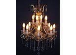 Casa Padrino Lampadario Barocco In Cristallo A 12 Fiamme Oro Modk4 - Lampada A Sospensione Lampadario A Sospensione Lampada A Soffitto