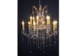 Casa Padrino Lampadario Barocco In Cristallo A 12 Fiamme Argento Modk2 - Lampada A Sospensione Lampadario A Sospensione Lampada A Soffitto