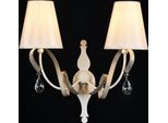 Casa Padrino Applique In Cristallo Barocco Bianco 41 X H 40 Cm Stile Antico - Lampada Da Parete Illuminazione Da Parete