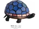 Casa Padrino Lampada Da Tavolo Tiffany Blu Tartaruga Ø 21 Cm - Lampada Decorativa Tiffany Fatta A Mano