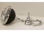 Casa Padrino Lampada A Sospensione Industriale In Argento Nichelato / Nero Diametro 49 Cm - Lampada Di Design Industriale Vintage