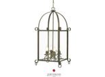 Casa Padrino Lampada A Sospensione Barocca Oro Antico Ø 37 X H. 100 Cm - Lampada Barocca