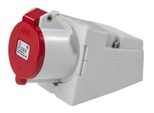 As-Schwabe Presa A Muro Cee Grigio/Rosso A Vite 400V 16A 4 Poli IP44