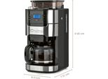 Caffettiera A Filtro Per Baristi Caffettiera Con Macinino Regolabile E Caraffa In Vetro Funzione Keep Warm, Timer 24H E Filtro Permanente Per 10 Tazze Di Caffè