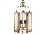 Casa Padrino Lampada A Sospensione Barocca In Ottone Dall'aspetto Antico, Lampadario A 4 Fiamme, Larghezza 39 Cm, Altezza 73 Cm, Profondità 42 Cm - Lampada Barocca A Castello -