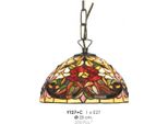 Casa Padrino Lampada A Sospensione Tiffany Ø 25 Cm - Lampada A Sospensione Rotonda