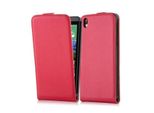 Cadorabo Custodia Per Htc Desire 816 Custodia Protettiva In Rosso Custodia Per Cellulare Flip Cover In Similcuoio