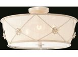 Casa Padrino Lampadario Barocco A Soffitto Oro Bianco 45 X H 23 Cm Stile Antico - Lampadario D'arredo Lampadario A Soffitto Lampada A Sospensione