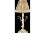 Casa Padrino Lampada Da Tavolo Patina Bianca/ Paralume Grigio Avorio 20 X 41 Cm - Lampada - Collezione Lusso