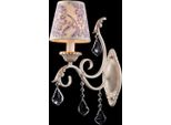 Casa Padrino Lampada Da Parete In Cristallo Barocco Crema Oro 14 X H 42 Cm Stile Antico - Lampada Da Parete Illuminazione Da Parete