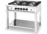 Piano Cottura A Gas Hendi - 5 Piastre, Base Aperta, Kitchen Line, 14,3Kw, 900X640X(H)910Mm
