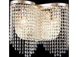 Casa Padrino Lampada Da Parete In Cristallo Barocco Oro 40,5 X H 35 Cm Stile Antico - Lampada Da Parete Illuminazione Da Parete
