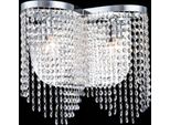 Casa Padrino Lampada Da Parete In Cristallo Barocco Nichel 40,5 X H 35 Cm Stile Antico - Lampada Da Parete Illuminazione Da Parete