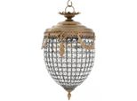 Casa Padrino Lampadario - Lampada A Sospensione In Ottone Diametro 32 X H 65 Cm