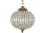 Casa Padrino Lampadario - Lampada A Sospensione In Ottone Antico Diametro 38 X H 45 Cm