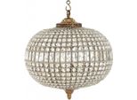 Casa Padrino Lampadario - Lampada A Sospensione In Ottone Antico Diametro 52 X H 52 Cm