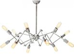 Casa Padrino Luxus Leuchte - Lampada A Sospensione In Nichel Diametro 135 H 55 Cm