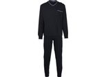 Set Pigiama Uomo GÖTzburg - Lungo, Scollo A V, Fantasia Blu 6XL