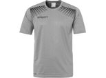 Uhlsport Goal Poliestere T-SHIRT Bambino Grigio Scuro Melange/Nero 128