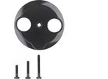 Piastra Centrale Nera Per Presa Antenna A 2 Fori - Piastra Di Copertura Centrale 103921