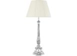 Casa Padrino Lampada Da Tavolo Barocca In Argento Antico Diametro 16 X 46 X H 100 Cm - Lampada - Lampada Da Tavolo