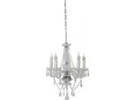 Casa Padrino Lampadario Barocco A Soffitto In Cristallo Trasparente Diametro 48 X H 55 Cm Stile Antico - Lampadario D'arredo Lampadario A Soffitto Lampada A Sospensione