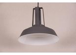Casa Padrino Lampada A Sospensione Industriale Vintage Stile Antico In Metallo Grigio Scuro Opaco Diametro 34Cm - Lampada Ristorante - Lampada Hotel - Lampada Industriale