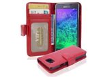 Cadorabo Custodia Per Samsung Galaxy Alpha In Rosso Cover Posteriore Telefono Cellulare Protettiva Cover Libro Custodia Libretto Slot Per Schede