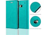 Cadorabo Custodia Per Htc One M7 Custodia Protettiva In Turchese Custodia Per Cellulare Cover Chiusura Magnetica