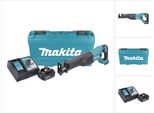 Makita Djr 186 RT1K 18 V Seghetto Diritto A Batteria In Valigetta Da Trasporto + 1X Batteria Bl 1850 5,0 Ah + Caricabatterie Rapido Dc 18 Rc