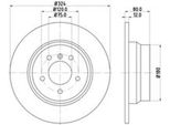 2 Dischi Freno Posteriori Hella Per Bmw X5 (E53)