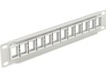 Delock Patchpanel 1HE 12 Keystone Ports Grau