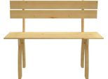 Panchina Da Giardino 150 Cm In Legno Di Pino Impregnato