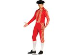 Costume Tradizionale Da Torero, Costume Di Carnevale, Charm Spagnolo, Taglia: 48 - 50 (M) Colore: Rosso