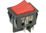Interruttore A Bilanciere Bachmann Serie 3652, Interruttore Di Spegnimento, Carico, A 2 Poli, Nero / Rosso