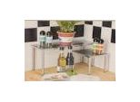 Mensola Da Cucina In Acciaio Inox Per Piano Di Lavoro - 45 X 32 Cm - Organizzatore Da Cucina Con 2 Ripiani - Portaspezie Scaffale Da Cucina Piccolo 2 Ripiani