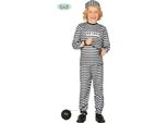 Costume Da Ladro A Strisce Bianche E Nere Per Bambini Per La Festa Di Carnevale Accessori Per Il Gioco Di Ruolo Carnevale Classico Unisex, Taglia: 140/146 Colore: Nero